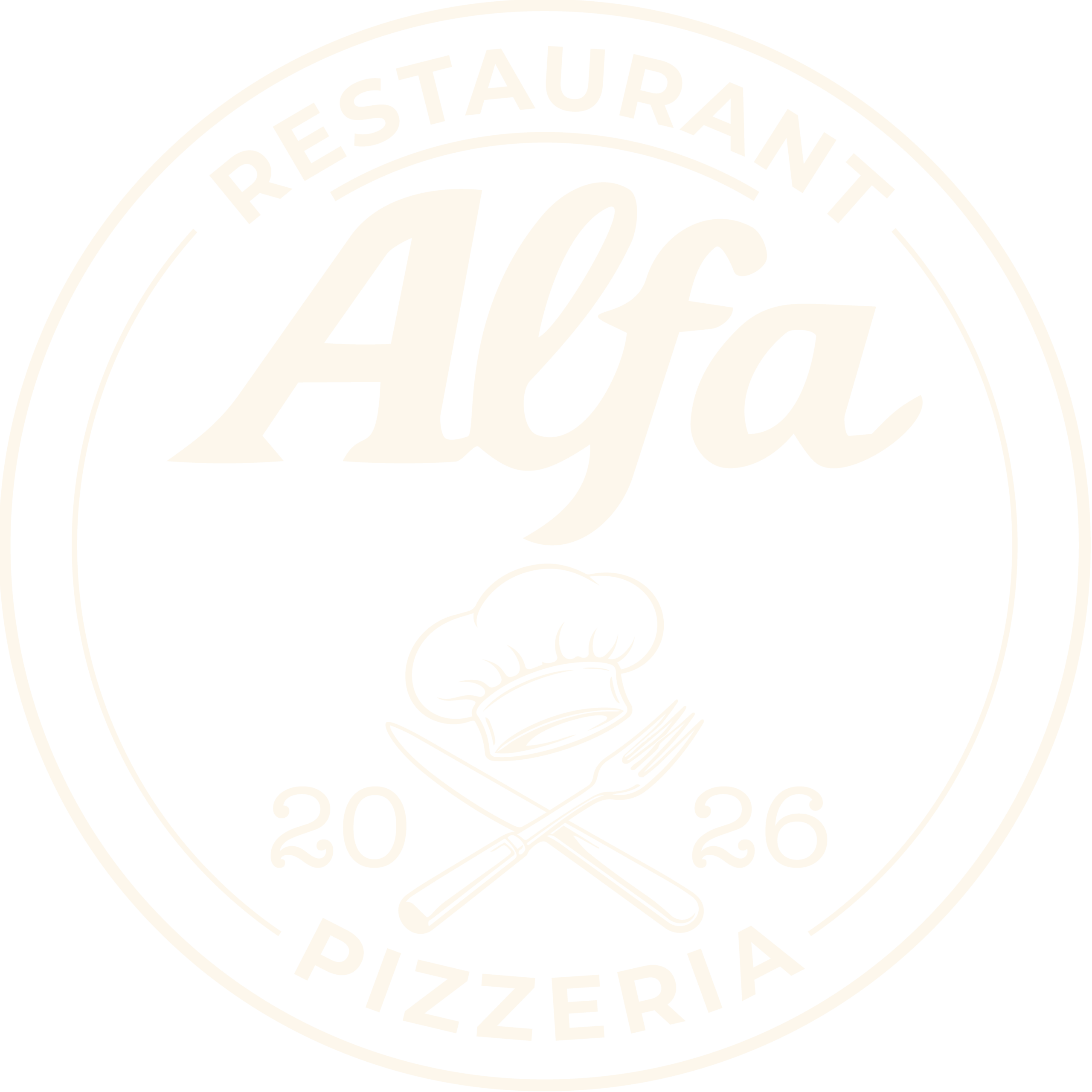 Logo beige Alfa Pizzeria